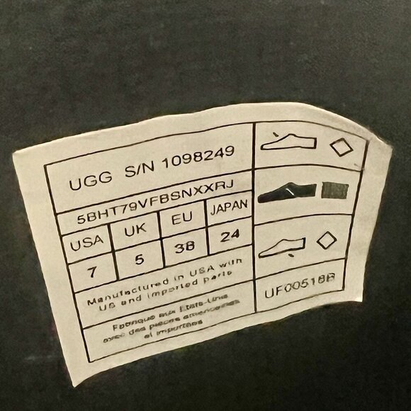 UGG Australia Shelby Black Matte Tall Rubber Rain Boots 1098249 Womens Size 7 - Picture 6 of 12